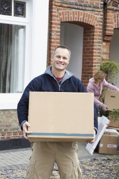 Office removals team preparing furniture for a move in Wealdstone