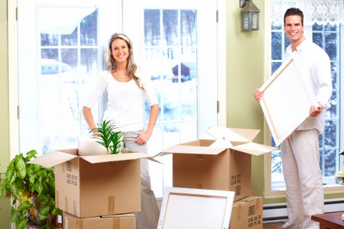 Commercial movers loading office furniture for a Wealdstone business move